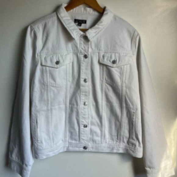NWT J.Crew Size 2X LDenim blazer-jacket Women’s in white